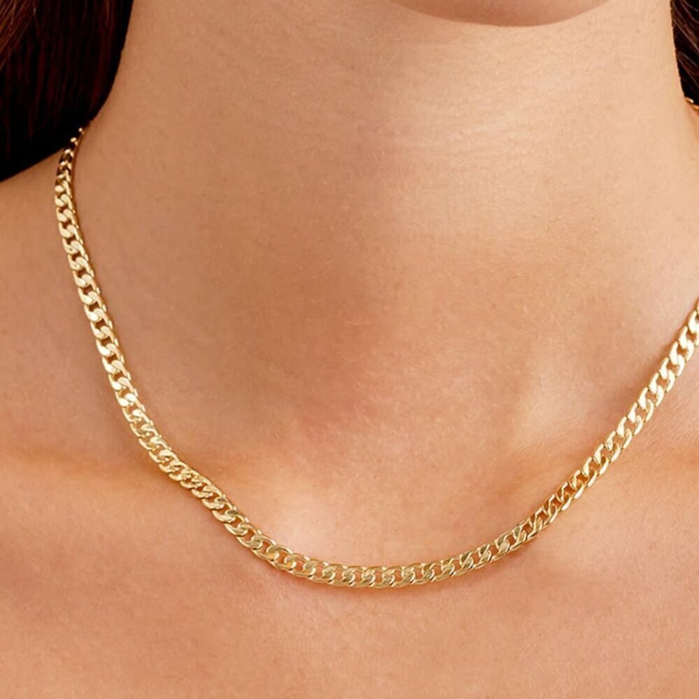 Waterproof Gold Heart Pendant Necklace Stainless Steel 45cm Gift Women - Picture 7 of 7